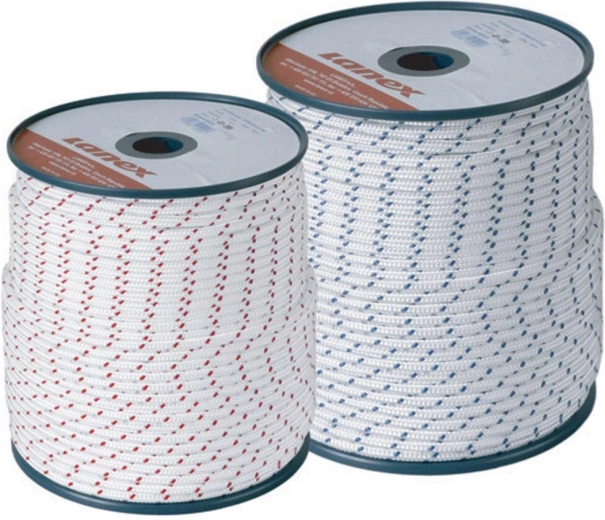 Corde de démarrage en polyamide 2 mm, blanc‑bleu, 100 m