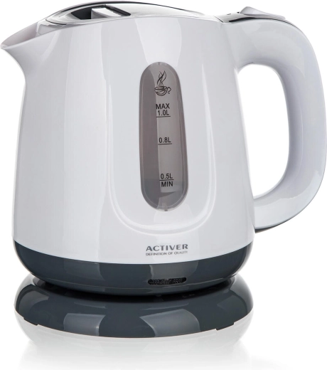 Bouilloire électrique Activer Bethy 1 l blanc-gris