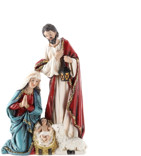 Figurine de crèche Sainte Famille (naissance de Jésus) - 1 pièce