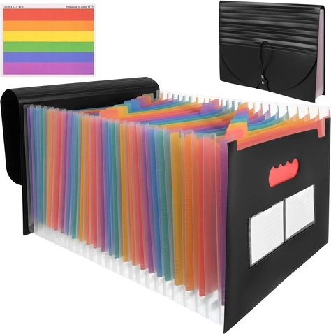 Maaleo chemise accordéon étanche pour documents A4, 24 compartiments