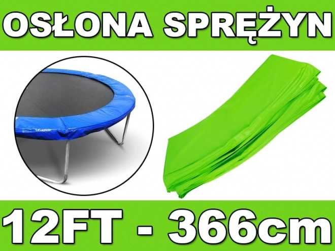 Bord de protection pour ressorts SKYRAMIZ pour trampoline de jardin 366 cm (12 ft) – vert