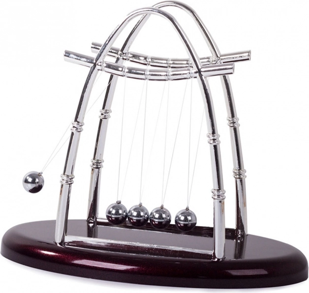 Pendule de Newton XL – décoration de bureau antistress (5 billes)