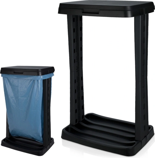 Support pour sacs poubelle 120 l avec couvercle - 1 pièce