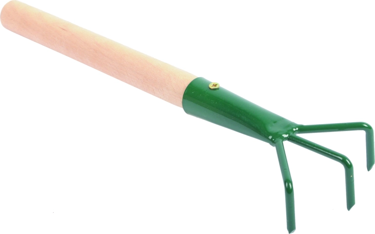 Griffe de jardin à 3 dents avec manche de 25 cm