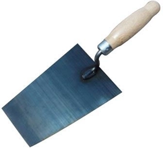 Truelle de maçon 180 × 130 mm, acier avec manche en bois, noir