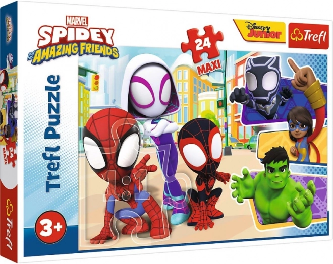 Maxi puzzle 24 pièces Marvel Spidey et ses amis extraordinaires Trefl