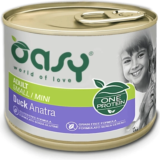 Oasy One Protein Adult Small/Mini pâté de canard 200 g