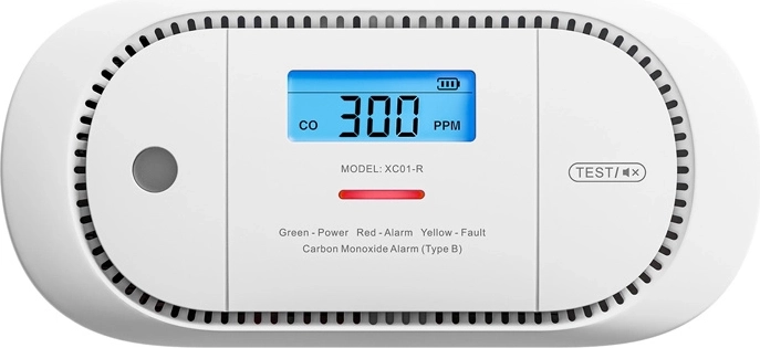 Détecteur de monoxyde de carbone X‑Sense XC01‑R avec écran LCD et batterie remplaçable
