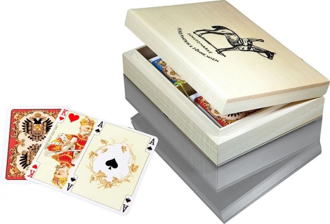 Coffret en bois de luxe pour cartes, clair