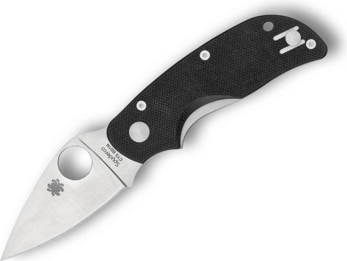 Couteau de poche Spyderco Cat 6,4 cm, satin, noir, G-10