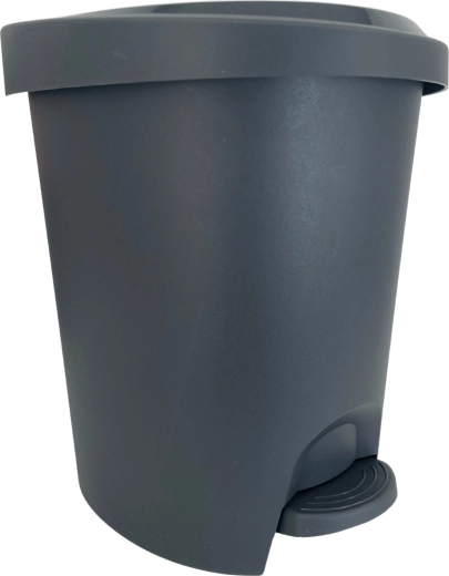 Poubelle à pédale 6 L, graphite – compacte pour salle de bain et cuisine