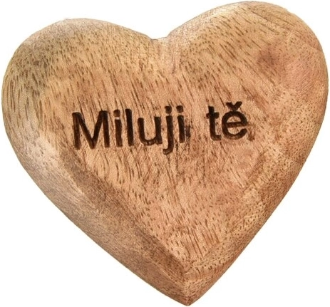 Cœur décoratif mangue « Je t’aime »