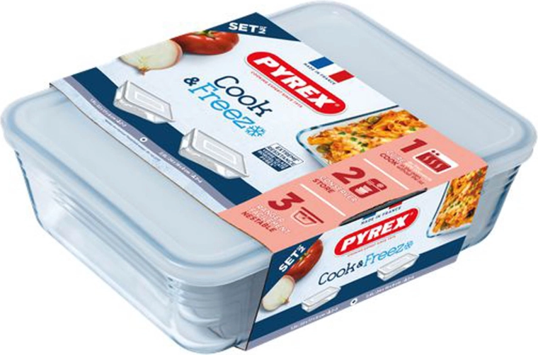 Ensemble de boîtes en verre PYREX 1,5 l et 2,6 l