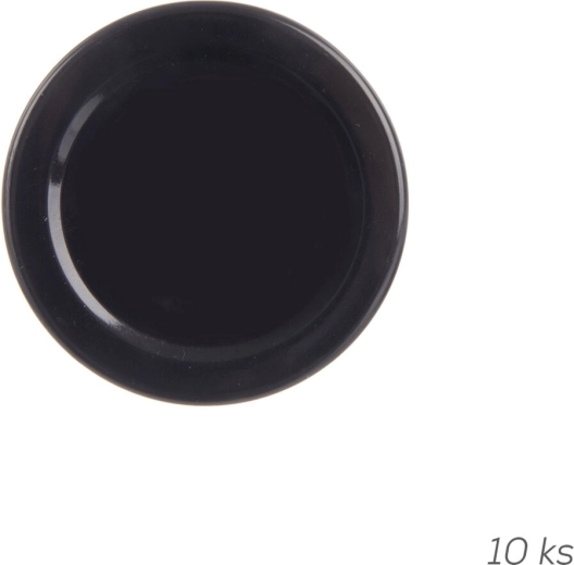 Couvercle métallique TO 53 (53 mm) noir, 10 pcs