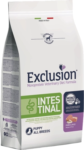 Exclusion Intestinal Puppy porc avec riz 800 g – aliment vétérinaire pour chiots