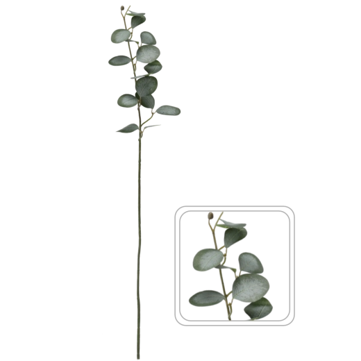 Branche artificielle avec feuilles vertes 90 cm