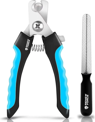 RENEW FORCE coupe-griffes 2-en-1 pour chiens et chats avec lime
