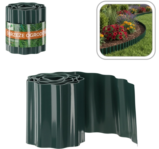 Bordure de jardin 15 × 900 cm, vert