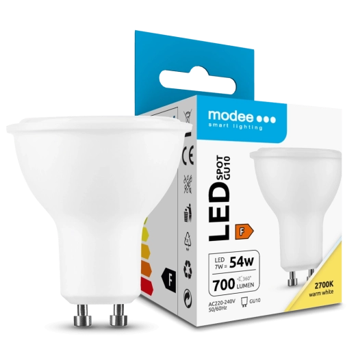 Modee ampoule LED GU10 7 W, 700 lm, 110°, blanc chaud 2700 K