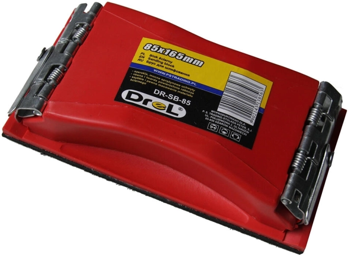 Support pour papier abrasif 165 × 85 mm avec prise ergonomique