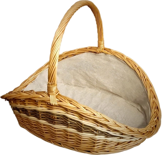 Panier à bois « Francouz » verni 55 × 40 × 40 cm