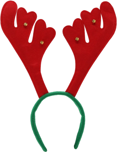 Serre-tête avec bois de renne rouges 31 × 35 cm