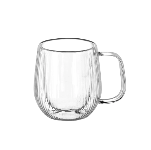 Lot de 2 verres Stripe à double paroi avec anse 230 ml