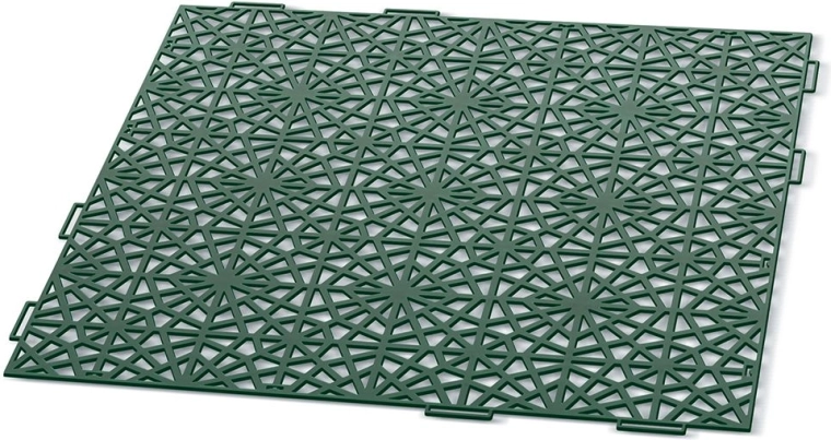 Dalles de jardin antidérapantes Mosaic 39,7 × 39,7 cm – vert, modules plastiques emboîtables