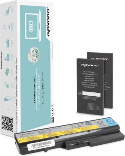Batterie Movano L09L6Y02 pour ordinateurs portables Lenovo B570/G560/G570/G770 (Li-ion, 4400 mAh, 48 Wh)