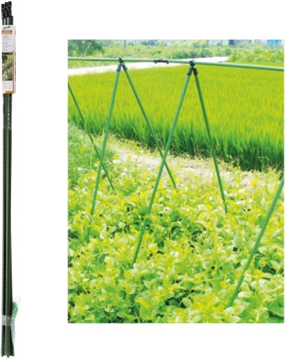 Tuteur de jardin avec treillis 1,5 m, diamètre des tiges 11 mm, vert