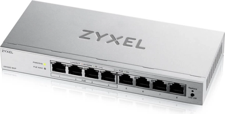 Zyxel GS1200-8HPv3 – commutateur PoE gigabit 8 ports géré via le web