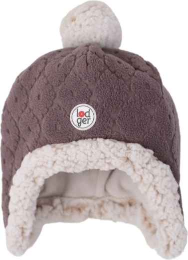 Bonnet en polaire Lodger Hatter Folklore Fleece mauve (1–2 ans) - 1 pièce