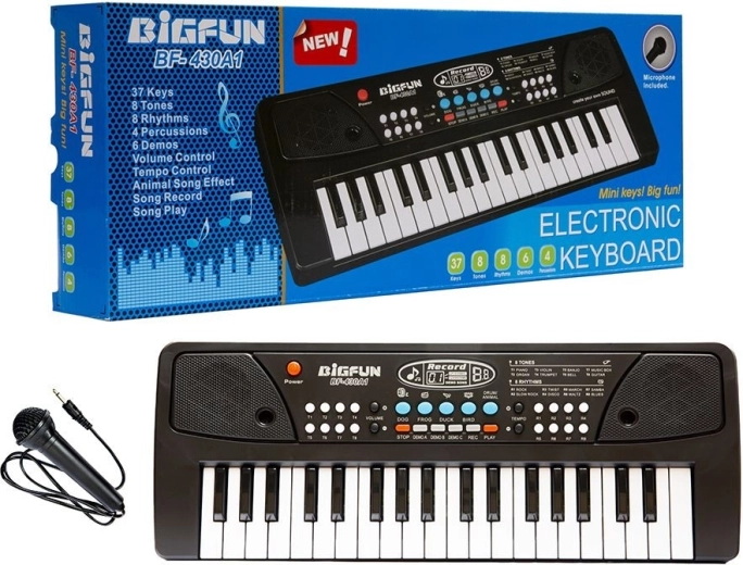 Clavier électronique pour enfants avec microphone, 37 touches - 1 pièce