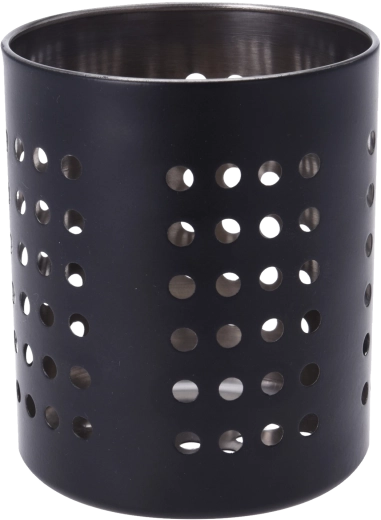 Égouttoir et support pour ustensiles de cuisine en acier inoxydable, noir