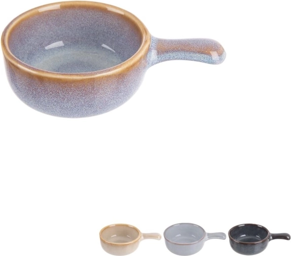 Petit plat à gratin individuel avec poignée 7 cm, assortiment de couleurs