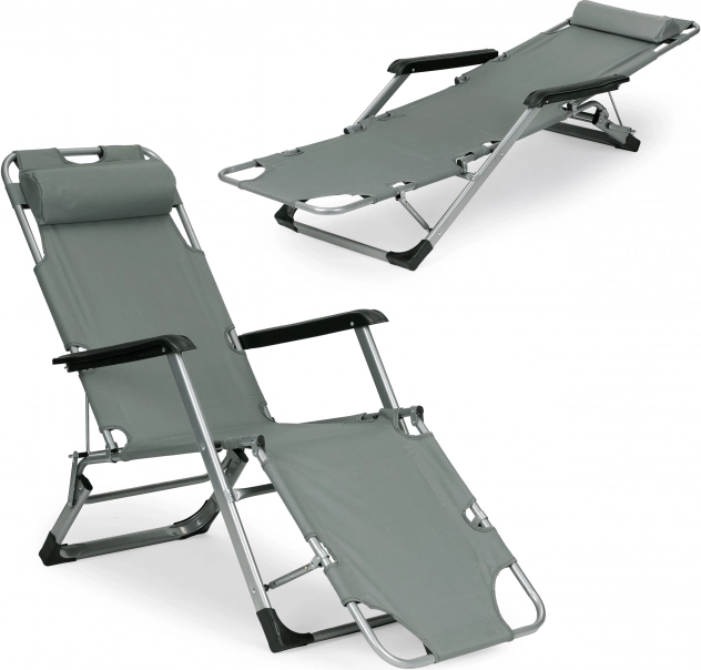 Chaise de plage pliable 2-en-1