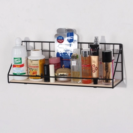 Étagère murale avec barre, style LOFT 45 cm - noir