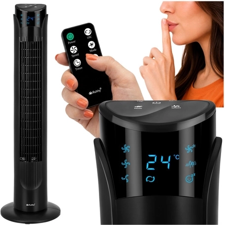 Ventilateur tour Ruhhy 83 cm noir avec télécommande