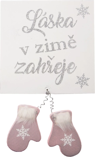 Pancarte de Noël en bois « Amour » blanche 20 × 30 cm