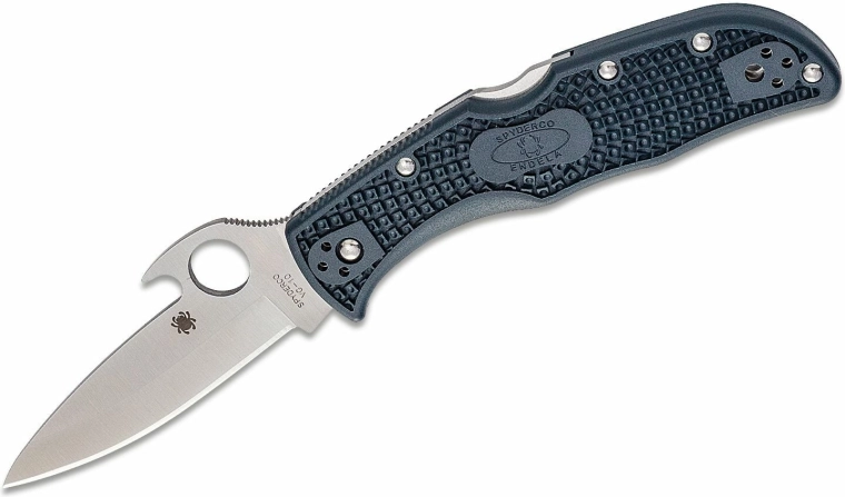 Couteau de poche pliant Spyderco Endela Lightweight Emerson 8 cm, bleu-gris, FRN