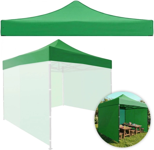 bâche de toit 3 × 3 m pour tonnelle de jardin, 420D PVC, vert, MultiGarden