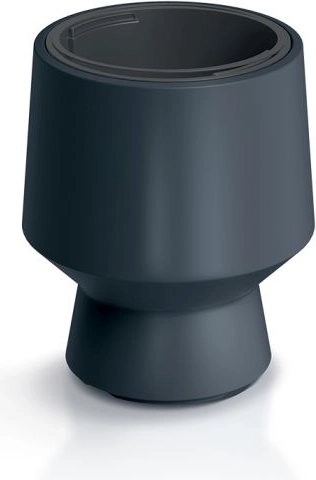 Pot de fleurs avec insert 34,3 cm – anthracite, résistant pour intérieur et extérieur