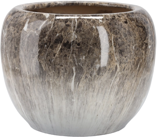 Cache-pot en céramique Marmur 48 cm avec décor effet marbre