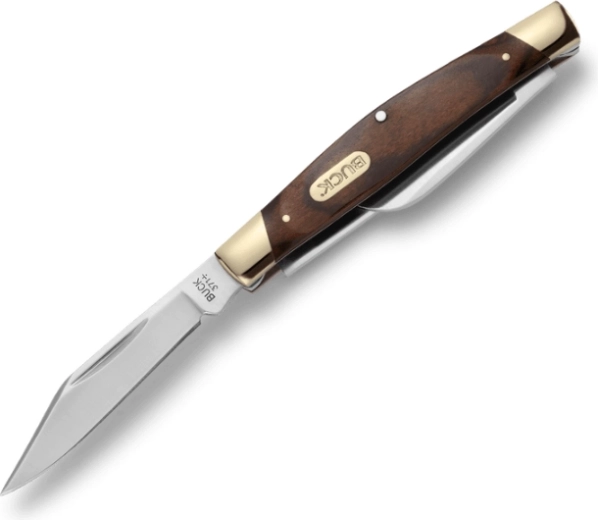Buck 371 Stockman Woodgrain couteau de poche pliant avec 3 lames