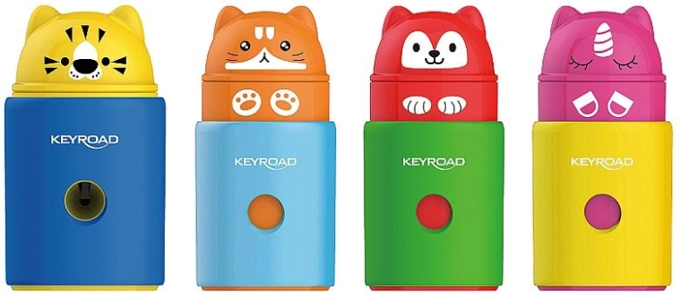 Taille-crayon avec animaux et réservoir KEYROAD