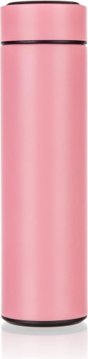 Bouteille isotherme intelligente en acier inoxydable avec thermomètre 0,47 l – rose