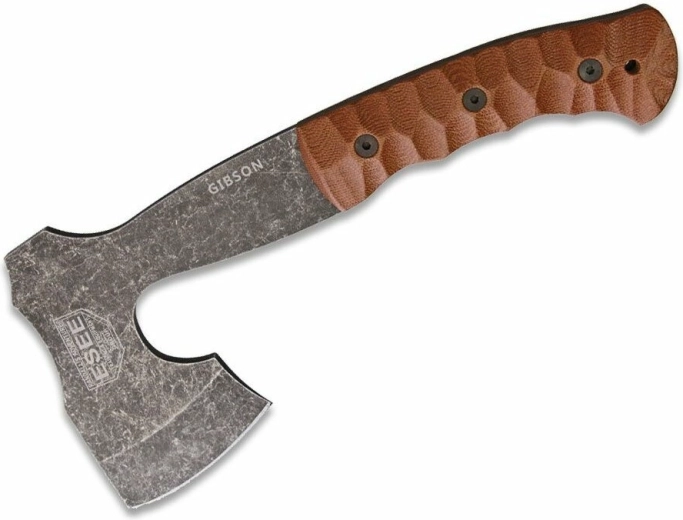 ESEE Gibson Axe hache compacte avec manche en micarta et étui en cuir