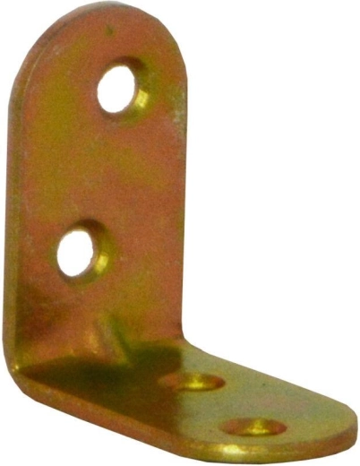 Équerre à nervure 30 × 18 × 2 mm, zingage jaune