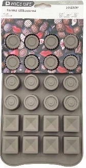 Moule en silicone pour pralines, 24 cavités, 14 × 23 cm