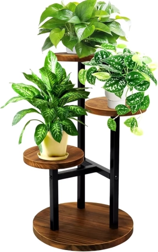 Renew Force support à fleurs triple, rond, style loft 54 cm